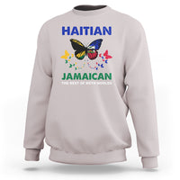 Haitian Jamaican Sweatshirt The Best Of Both Worlds Butterfly Haiti Jamaica Flag - Wonder Print Shop