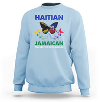 Haitian Jamaican Sweatshirt The Best Of Both Worlds Butterfly Haiti Jamaica Flag - Wonder Print Shop