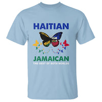 Haitian Jamaican T Shirt The Best Of Both Worlds Butterfly Haiti Jamaica Flag - Wonder Print Shop