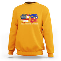 Haitian American Sweatshirt Yes I'm Both Of Them USA Haiti Flag Shirt - Wonder Print Shop