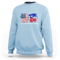 Haitian American Sweatshirt Yes I'm Both Of Them USA Haiti Flag Shirt - Wonder Print Shop