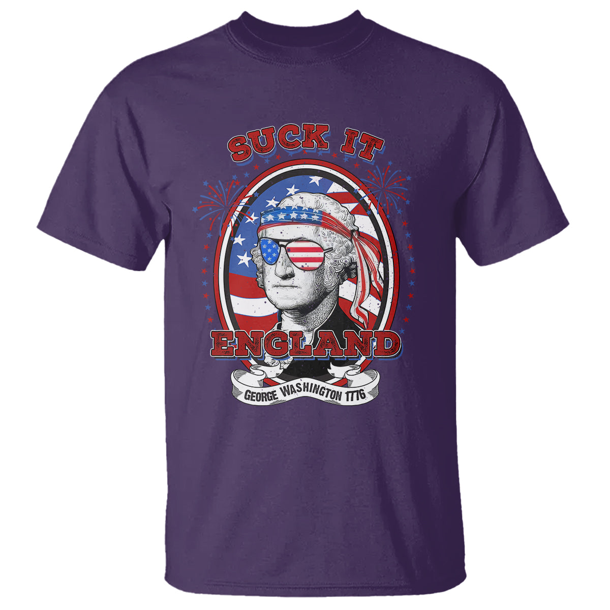 Funny George Washington T Shirt Suck It England 1776 4th Of July - Wonder Print Shop