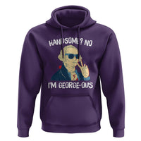 Funny George Washington Hoodie Handsome No I'm Georgeous 4th Of July - Wonder Print Shop