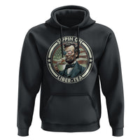 Funny Abraham Lincoln Hoodie Sippin On Liber-Tea Drinking Tea 4th Of July - Wonder Print Shop