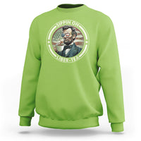 Funny Abraham Lincoln Sweatshirt Sippin On Liber-Tea Drinking Tea 4th Of July - Wonder Print Shop