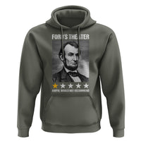 Abraham Lincoln Hoodie Ford's Theatre Awful Would Not Recommend - Wonder Print Shop