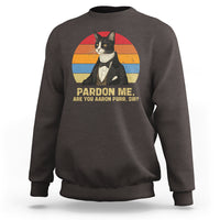 Alexander Hamilton Cat Sweatshirt Pardon Me, Are You Arron Purr Sir - Wonder Print Shop