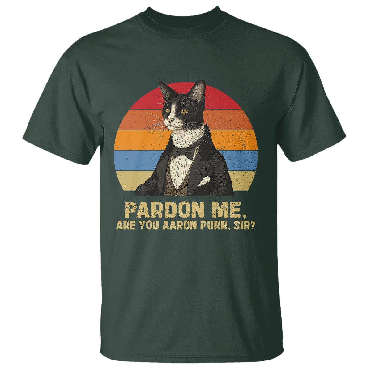 Alexander Hamilton Cat T Shirt Pardon Me, Are You Arron Purr Sir - Wonder Print Shop
