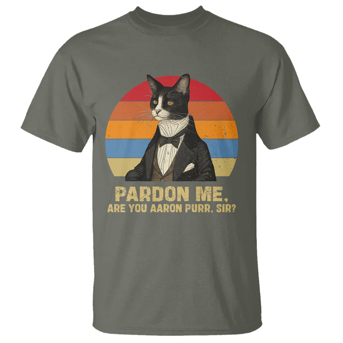 Alexander Hamilton Cat T Shirt Pardon Me, Are You Arron Purr Sir - Wonder Print Shop