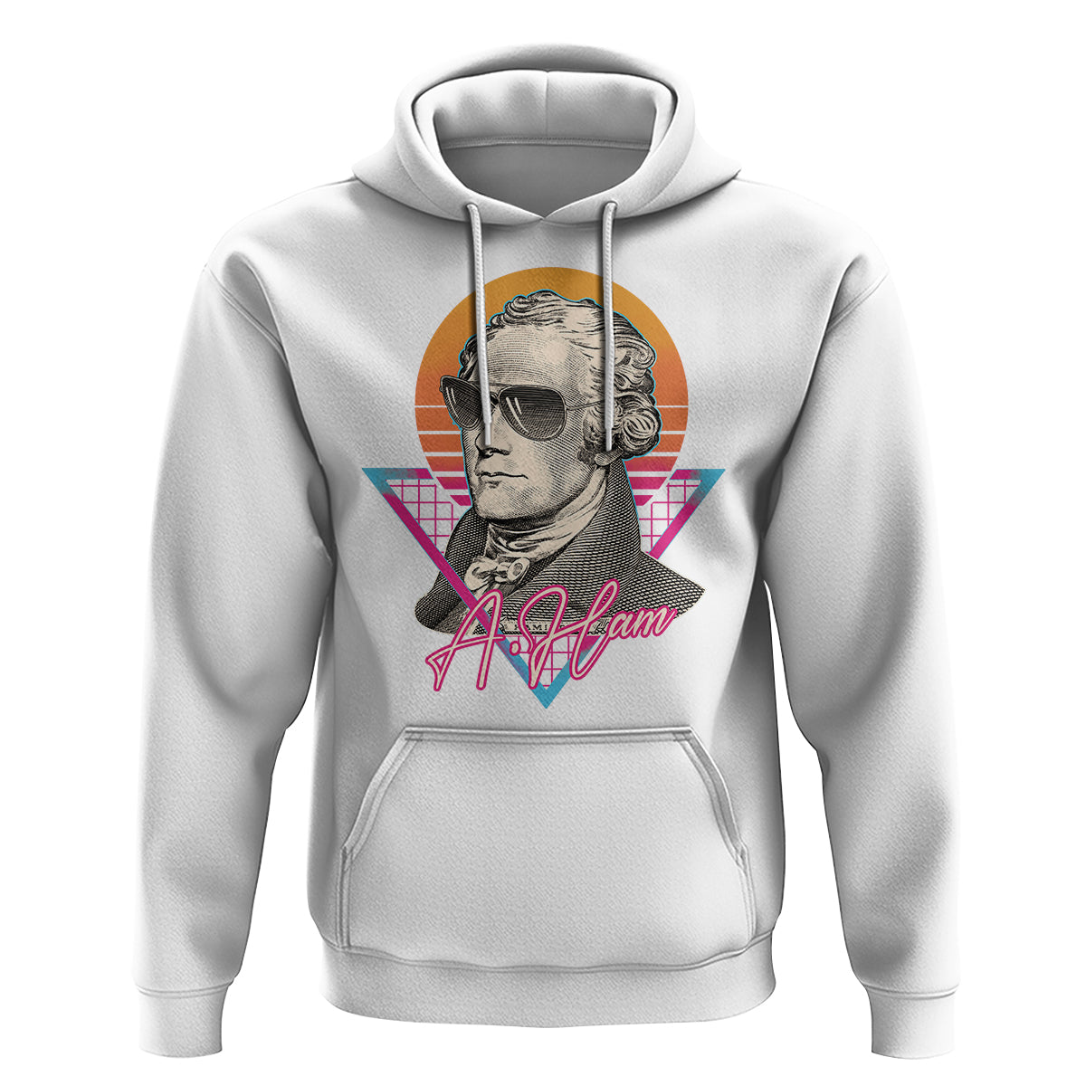 Alexander Hamilton Cool A. Ham Vaporwave Hoodie - Wonder Print Shop