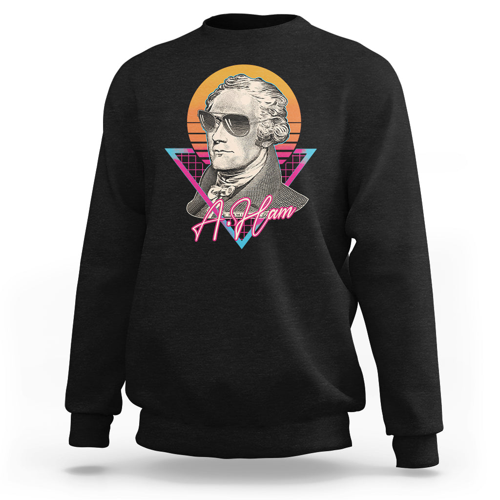 Alexander Hamilton Cool A. Ham Vaporwave Sweatshirt - Wonder Print Shop