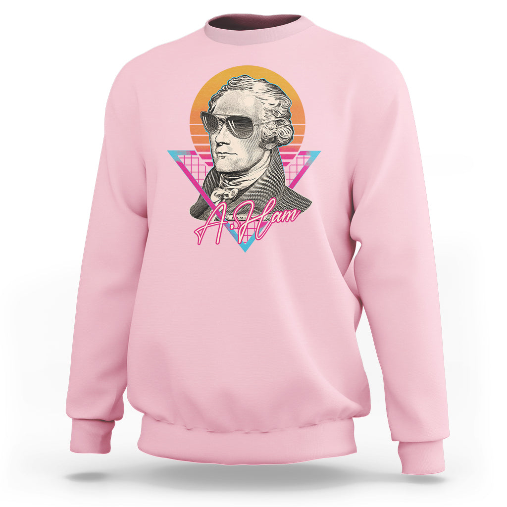 Alexander Hamilton Cool A. Ham Vaporwave Sweatshirt - Wonder Print Shop