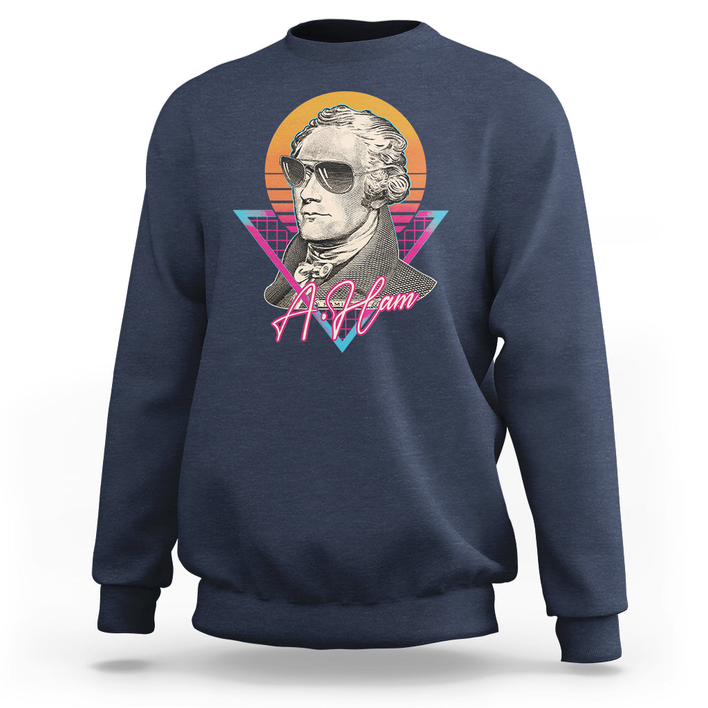 Alexander Hamilton Cool A. Ham Vaporwave Sweatshirt - Wonder Print Shop