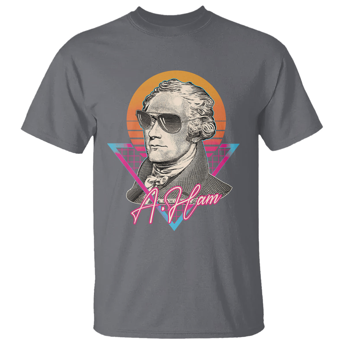 Alexander Hamilton Cool A. Ham Vaporwave T Shirt - Wonder Print Shop