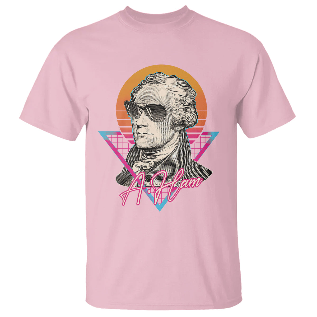 Alexander Hamilton Cool A. Ham Vaporwave T Shirt - Wonder Print Shop