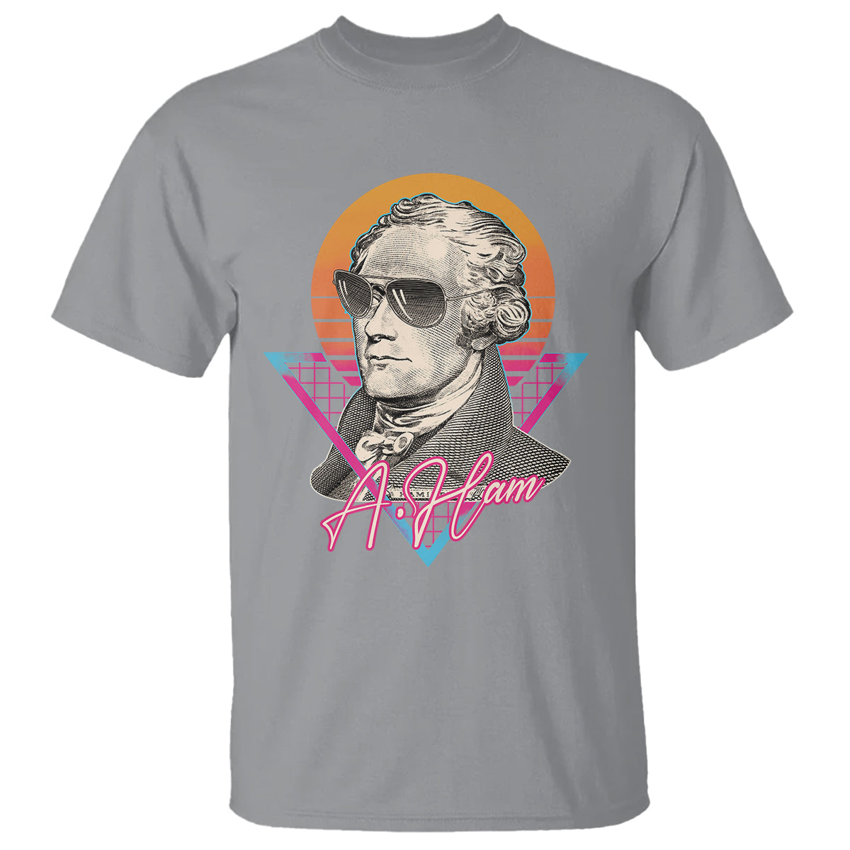 Alexander Hamilton Cool A. Ham Vaporwave T Shirt - Wonder Print Shop