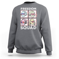 4th Of July Sweatshirt US Freedom Squad Washington Jefferson Hamilton Franklin - Wonder Print Shop