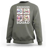 4th Of July Sweatshirt US Freedom Squad Washington Jefferson Hamilton Franklin - Wonder Print Shop
