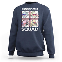 4th Of July Sweatshirt US Freedom Squad Washington Jefferson Hamilton Franklin - Wonder Print Shop