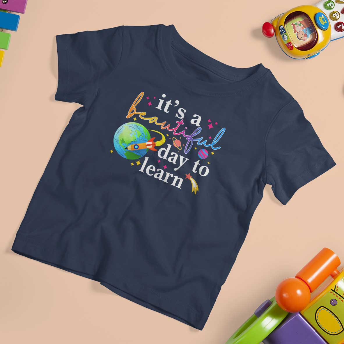 Teacher T Shirt For Kid It's A Beautiful Day To Learn Back To School - Wonder Print Shop