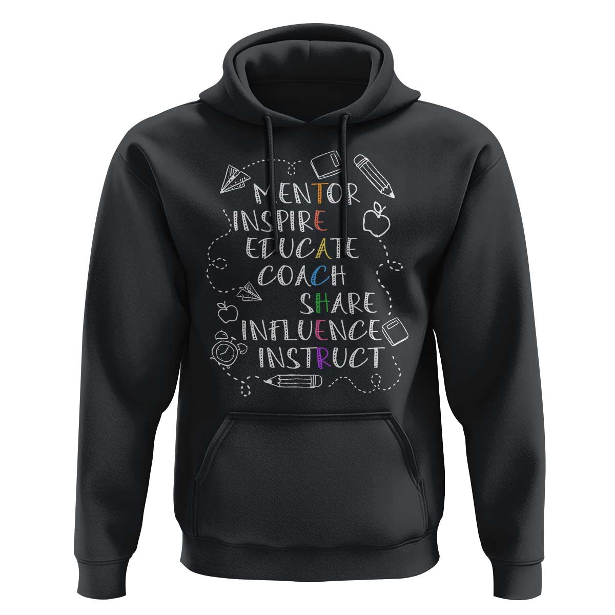 Teacher Mentor Inspire Educate Coach Hoodie - Wonder Print Shop