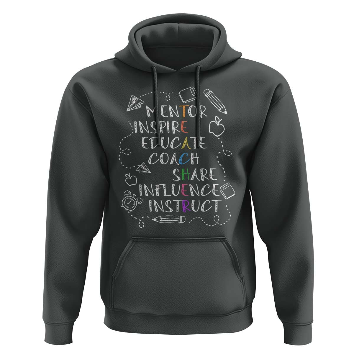 Teacher Mentor Inspire Educate Coach Hoodie - Wonder Print Shop