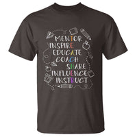 Teacher Mentor Inspire Educate Coach T Shirt - Wonder Print Shop