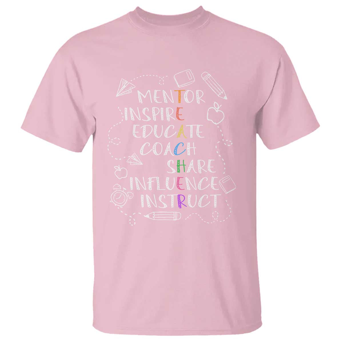 Teacher Mentor Inspire Educate Coach T Shirt - Wonder Print Shop