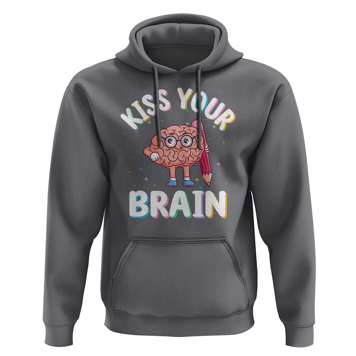 Teacher Hoodie Kiss Your Brain Back To School - Wonder Print Shop