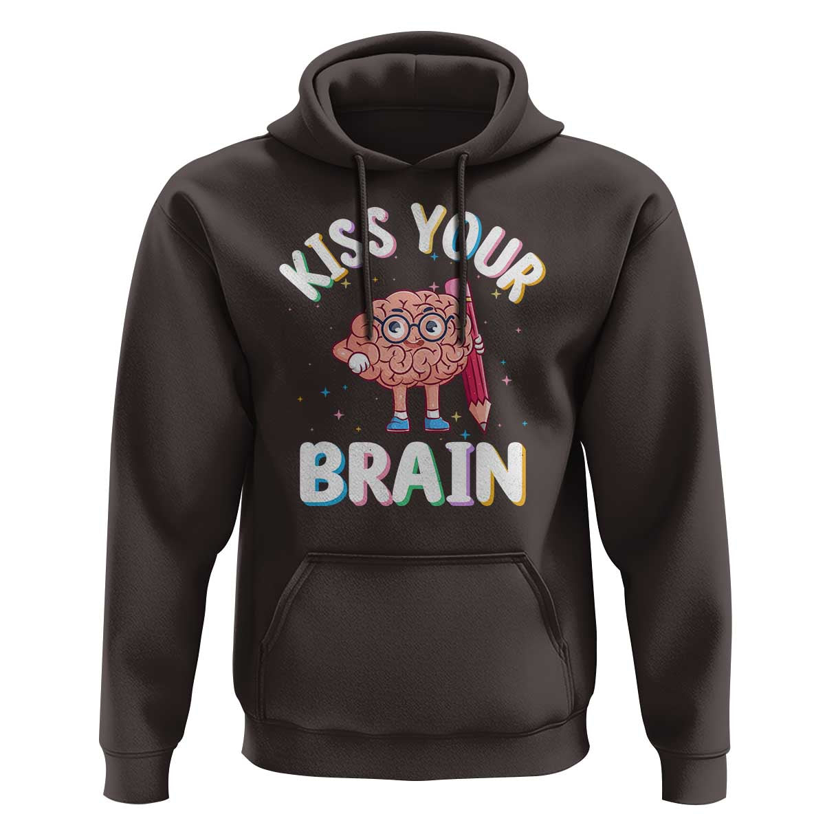 Teacher Hoodie Kiss Your Brain Back To School - Wonder Print Shop
