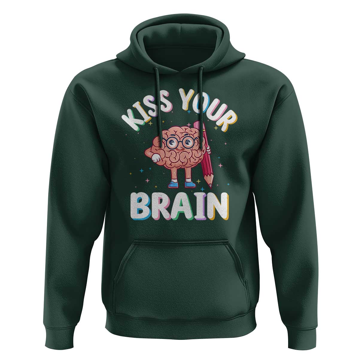 Teacher Hoodie Kiss Your Brain Back To School - Wonder Print Shop