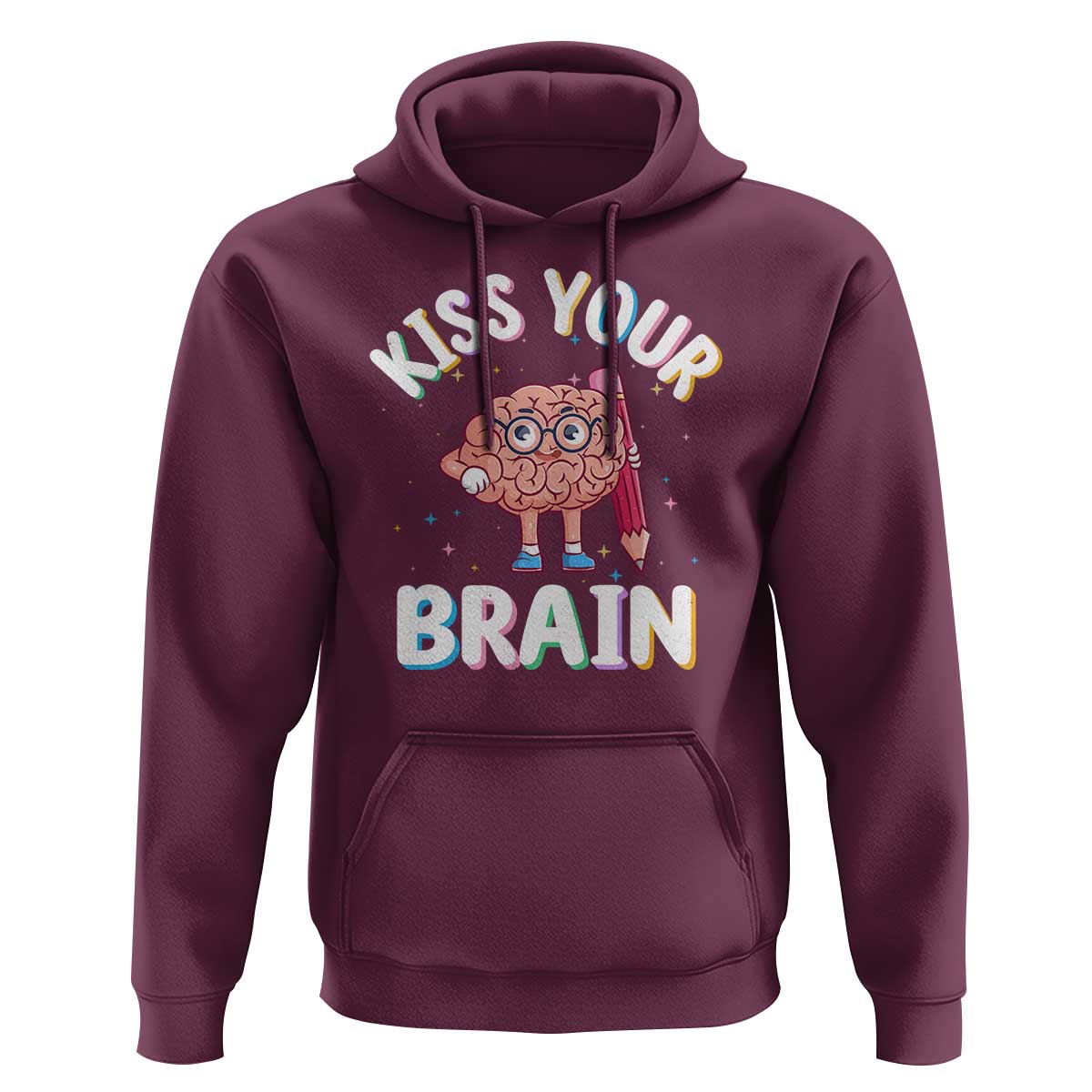 Teacher Hoodie Kiss Your Brain Back To School - Wonder Print Shop