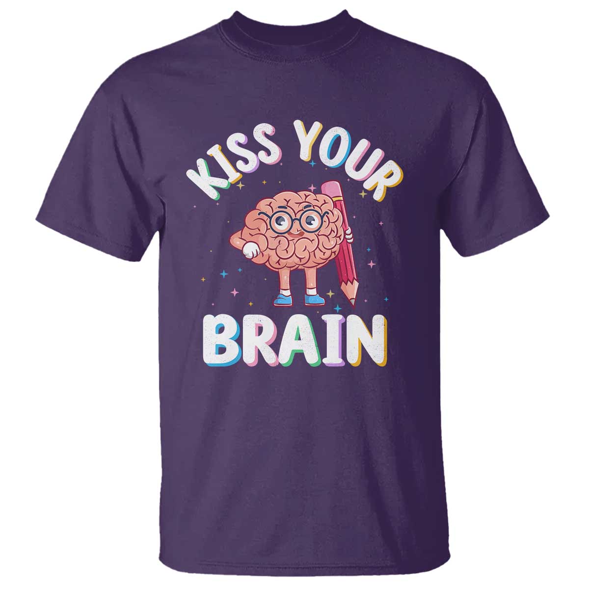 Teacher T Shirt Kiss Your Brain Back To School - Wonder Print Shop