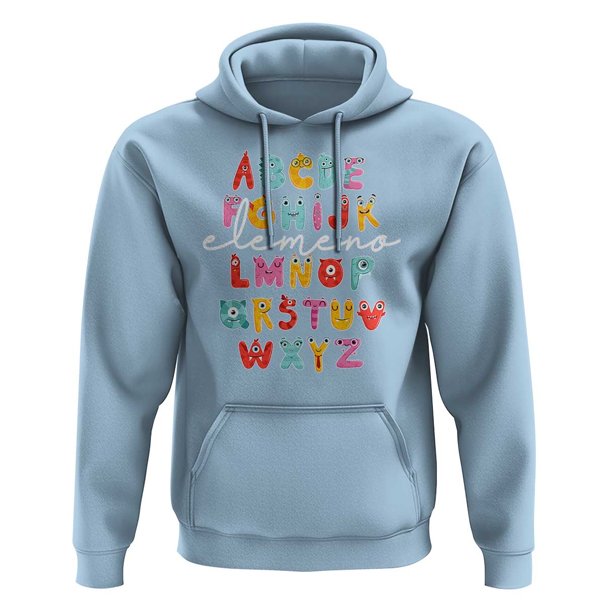 Teacher Alphabet Elemeno Cute Little Monster Hoodie - Wonder Print Shop