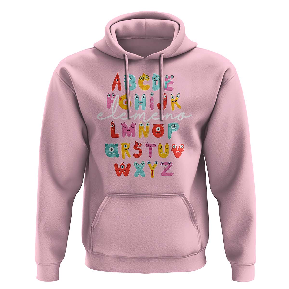 Teacher Alphabet Elemeno Cute Little Monster Hoodie - Wonder Print Shop