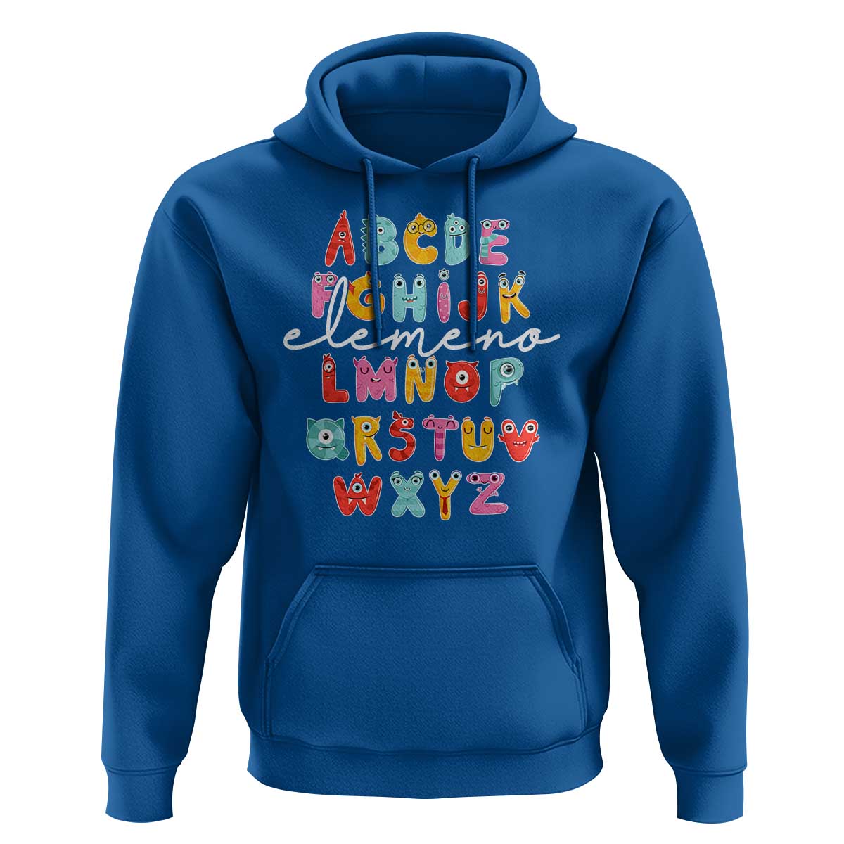 Teacher Alphabet Elemeno Cute Little Monster Hoodie - Wonder Print Shop