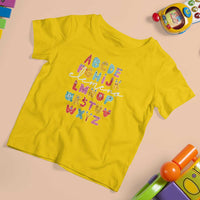 Teacher Alphabet Elemeno Cute Little Monster T Shirt For Kid - Wonder Print Shop