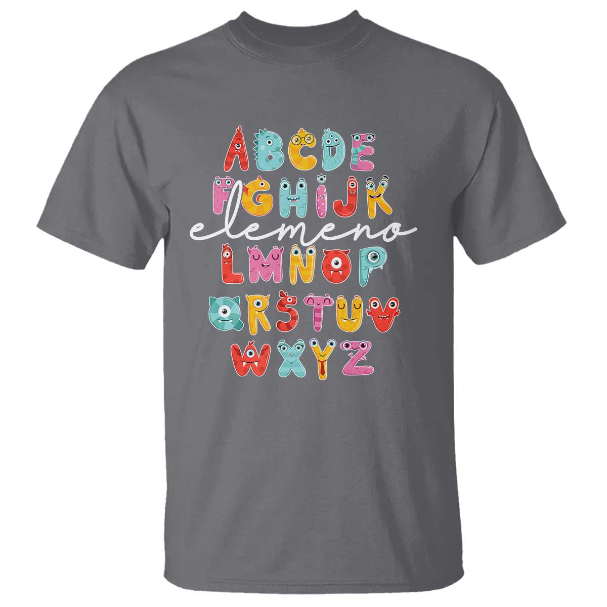 Teacher Alphabet Elemeno Cute Little Monster T Shirt - Wonder Print Shop