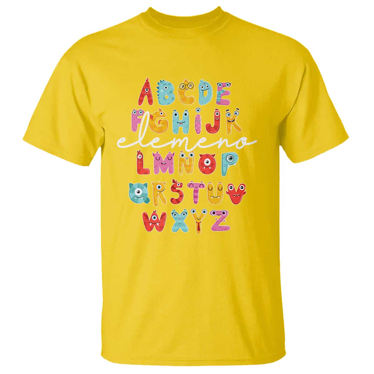 Teacher Alphabet Elemeno Cute Little Monster T Shirt - Wonder Print Shop