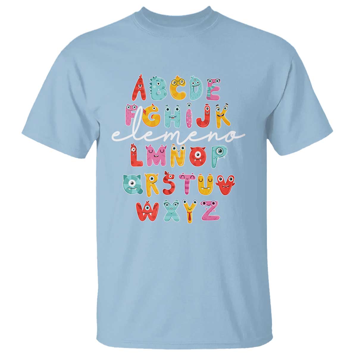 Teacher Alphabet Elemeno Cute Little Monster T Shirt - Wonder Print Shop