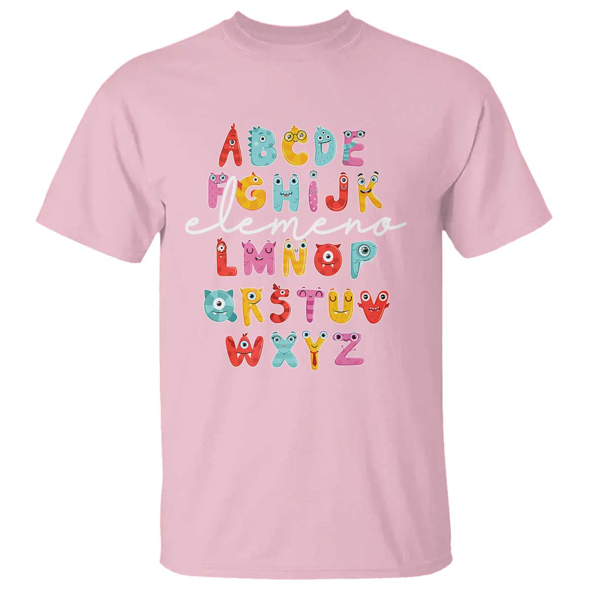 Teacher Alphabet Elemeno Cute Little Monster T Shirt - Wonder Print Shop