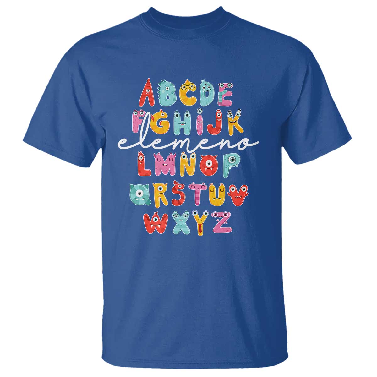 Teacher Alphabet Elemeno Cute Little Monster T Shirt - Wonder Print Shop