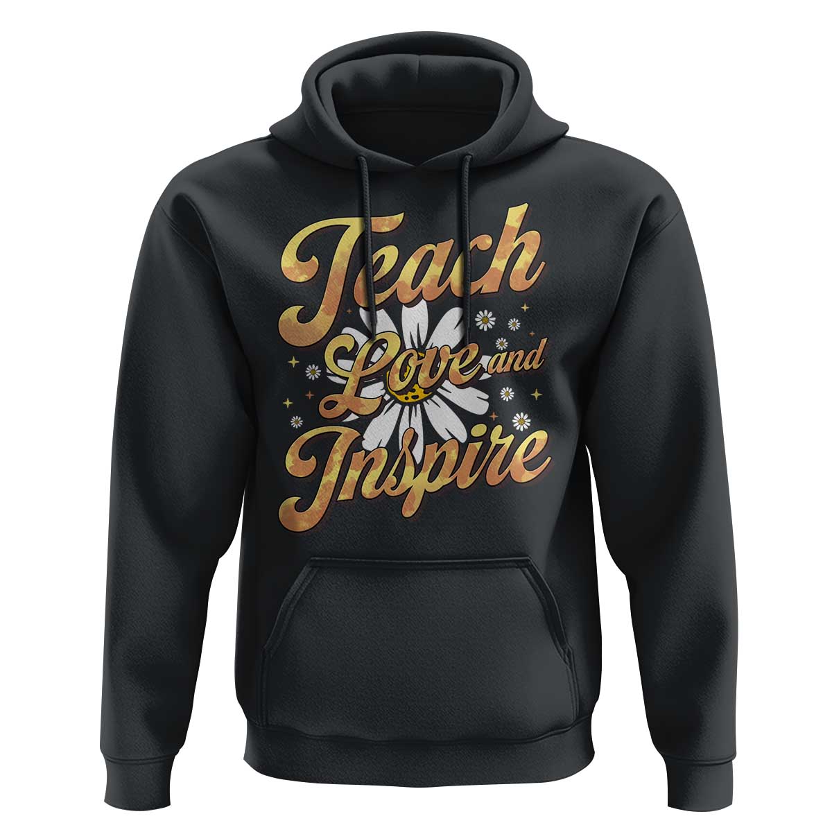 Teacher Hoodie Teach Love Inspire Back To School - Wonder Print Shop