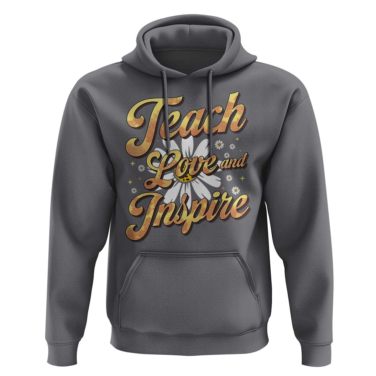 Teacher Hoodie Teach Love Inspire Back To School - Wonder Print Shop