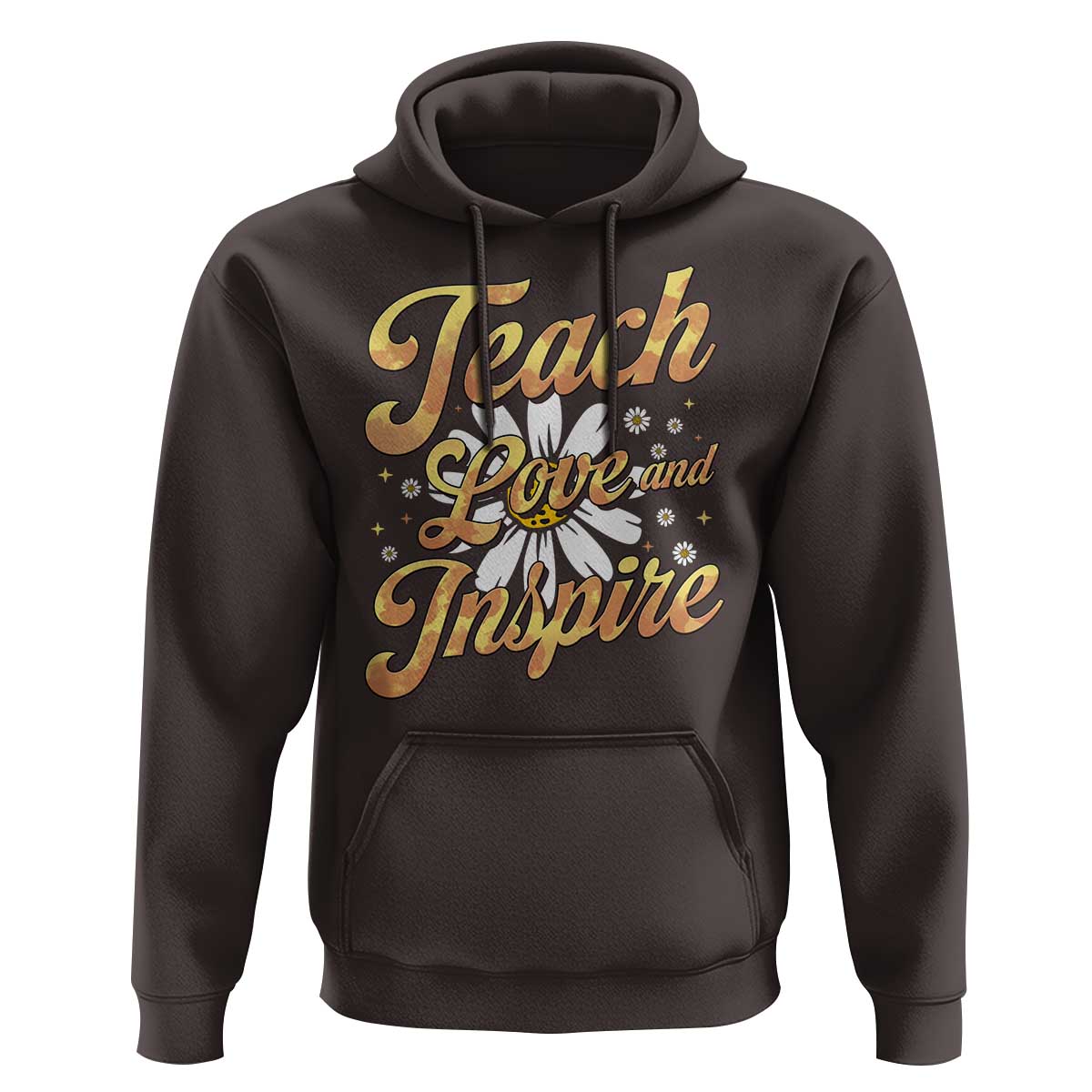Teacher Hoodie Teach Love Inspire Back To School - Wonder Print Shop