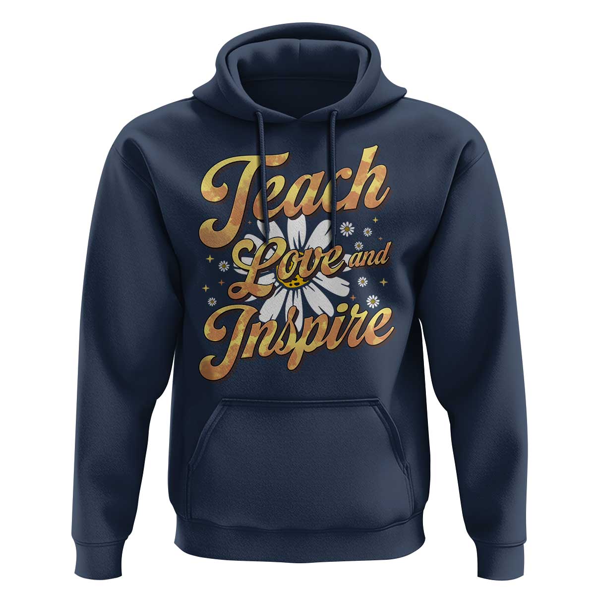 Teacher Hoodie Teach Love Inspire Back To School - Wonder Print Shop