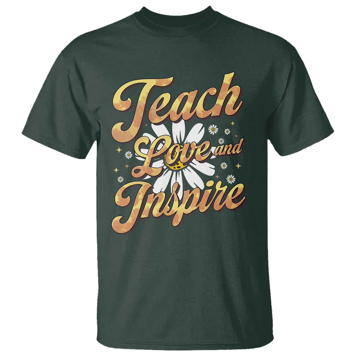 Teacher T Shirt Teach Love Inspire Back To School - Wonder Print Shop
