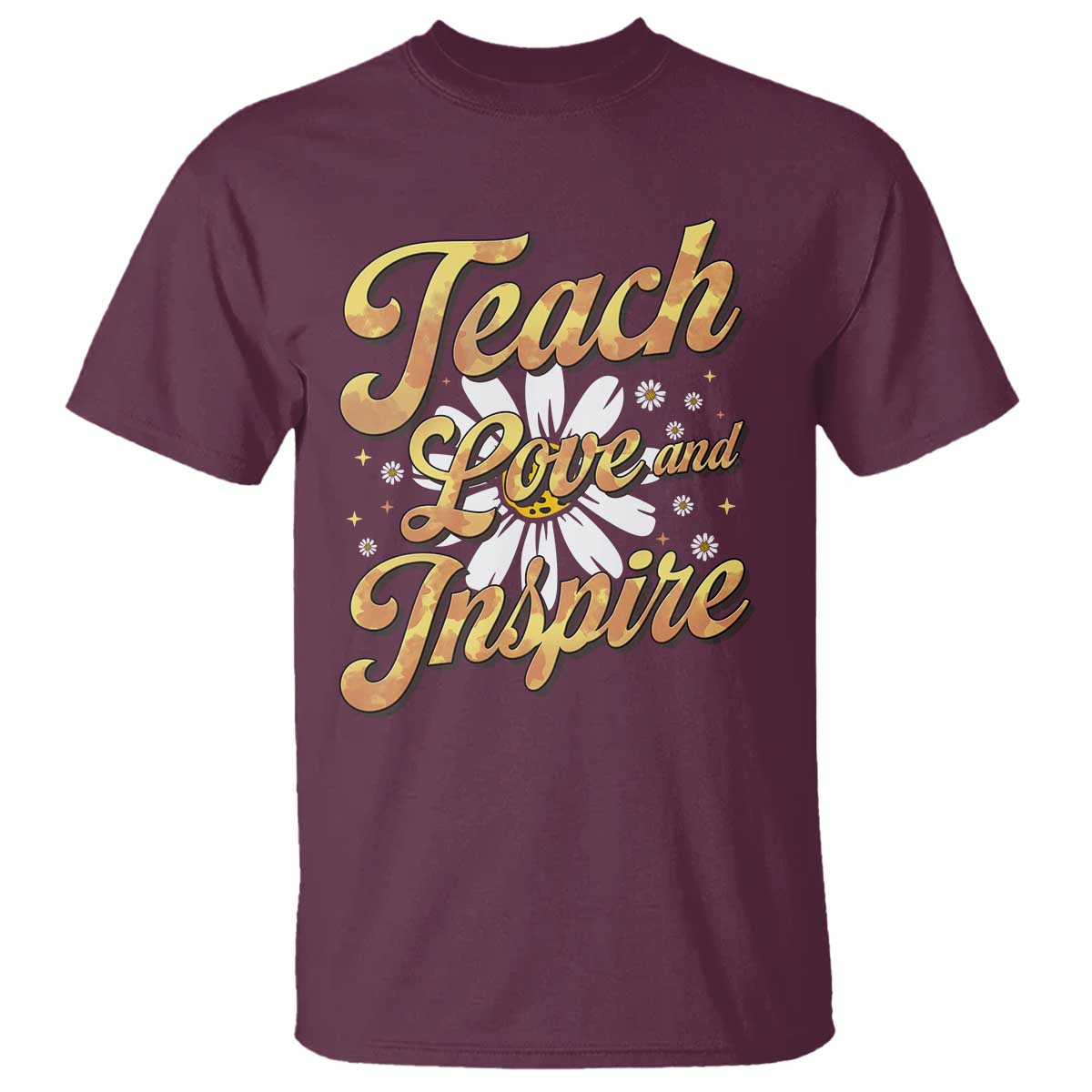 Teacher T Shirt Teach Love Inspire Back To School - Wonder Print Shop