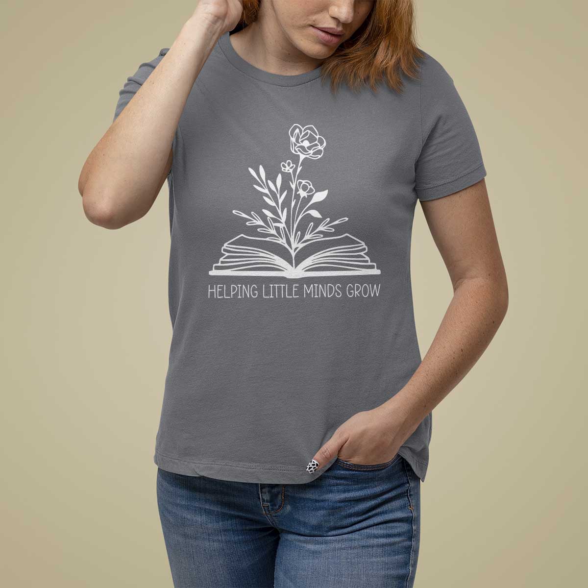 Teacher T Shirt For Women Helping Little Minds Grow Back To School - Wonder Print Shop
