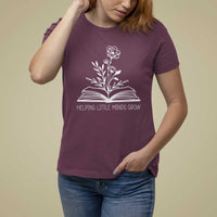 Teacher T Shirt For Women Helping Little Minds Grow Back To School - Wonder Print Shop